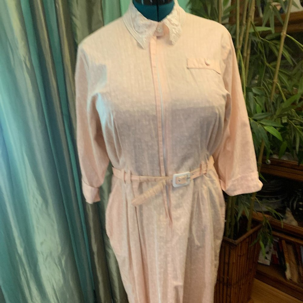 Vintage circa 1980s, Plus size dress, 100% cotton